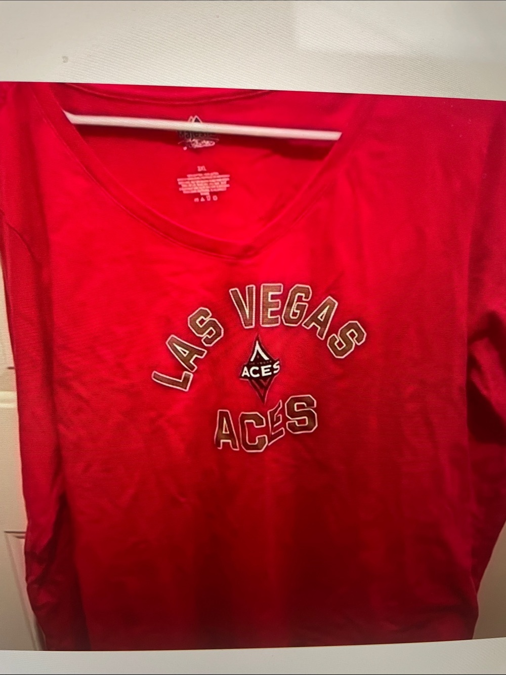 Las Vegas Aces V-Neck Team Tee - Red